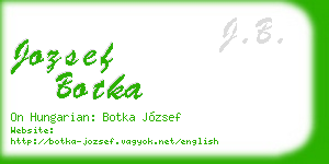 jozsef botka business card